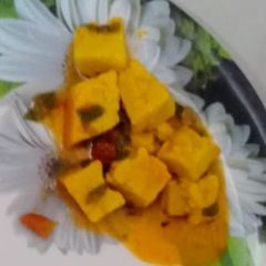A picture of Dhokla ki sabji.