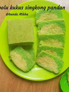 Foto resep Bolu kukus singkong pandan