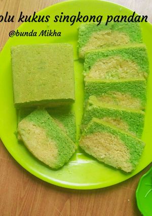 Foto resep Bolu kukus singkong pandan