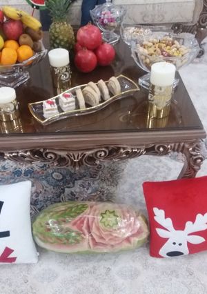 عکسی از دستور میز یلدا با همکاریی پسرای گلم 😚