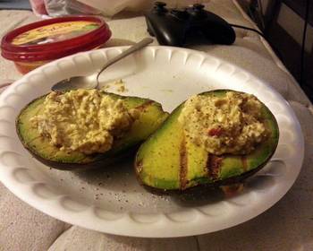 The New Way Prepare Recipe Grilled Avocado with Spinach Feta Hummus Restaurant Style