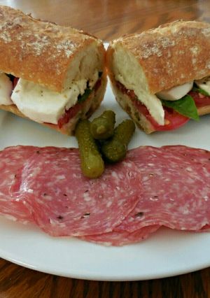 A picture of Zippy Dijon Caprese Sandwich by the ClannMaster.