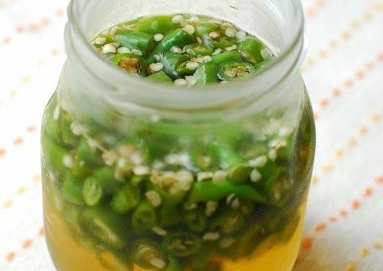 Vinegar Pickled Green Chili Peppers Recipe By Cookpad Japan Cookpad