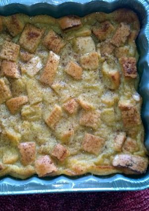 A picture of Eggnog Bread Pudding.
