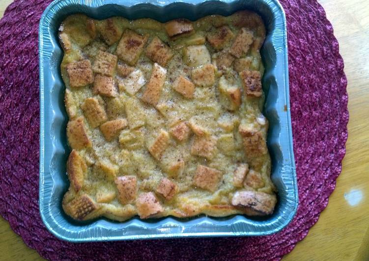 Steps to Prepare Favorite Eggnog Bread Pudding