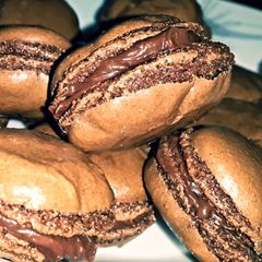A picture of french macarons.