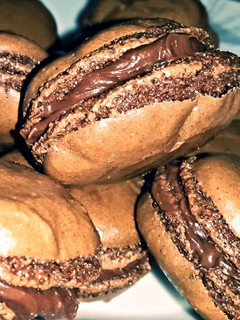A picture of french macarons.