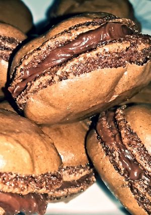 A picture of french macarons.