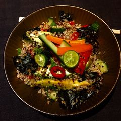 Vegan Seaweed Quinoa bowl A picture of Vegan Seaweed Quinoa bowl.