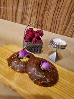 عکسی از دستور حلوا یخچالی( ارد نخودچی و ارده