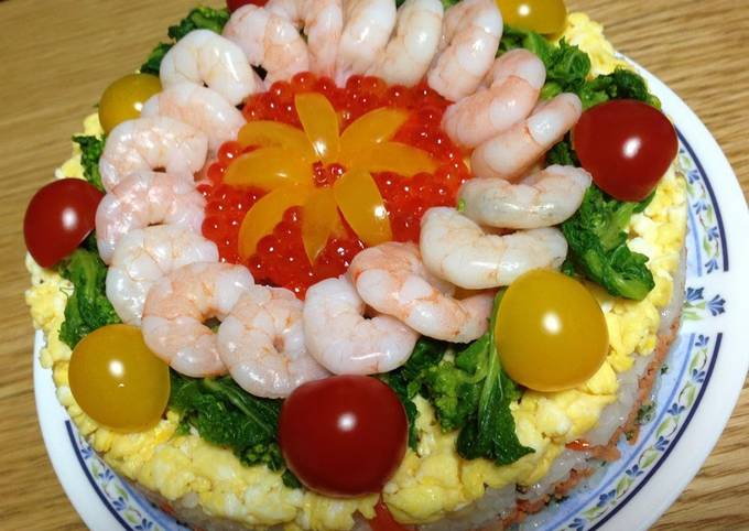 Recipe of Perfect Doll Festival Sushi Cake