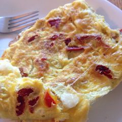 A picture of Easy Sun-dried Tomato & Gruyere Omelet.