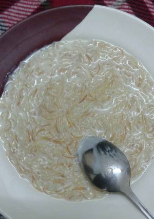 صورة لوصفة طريقة عمل شعرية باللبن
