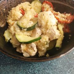 A picture of Chicken Vegetables and Quinoa One Pot.