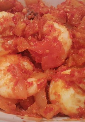 Foto resep Udang Telor Saos Padang