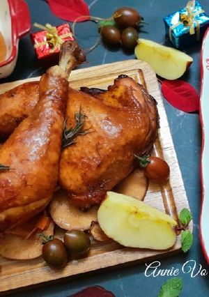 Hình của món Bông cải luộc tạo hình cây thông Noel.