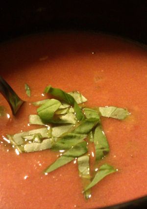 A picture of Tomato soup - simple and savory.