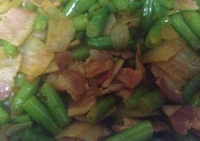 Steps to Prepare Speedy Green Bean And Bacon