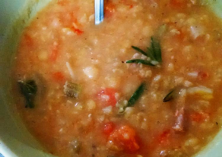 Steps to Make Homemade split pea soup