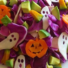 Purple Cabbage Salad for Halloween A picture of Purple Cabbage Salad for Halloween.