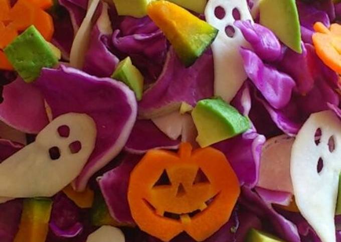 Purple Cabbage Salad for Halloween