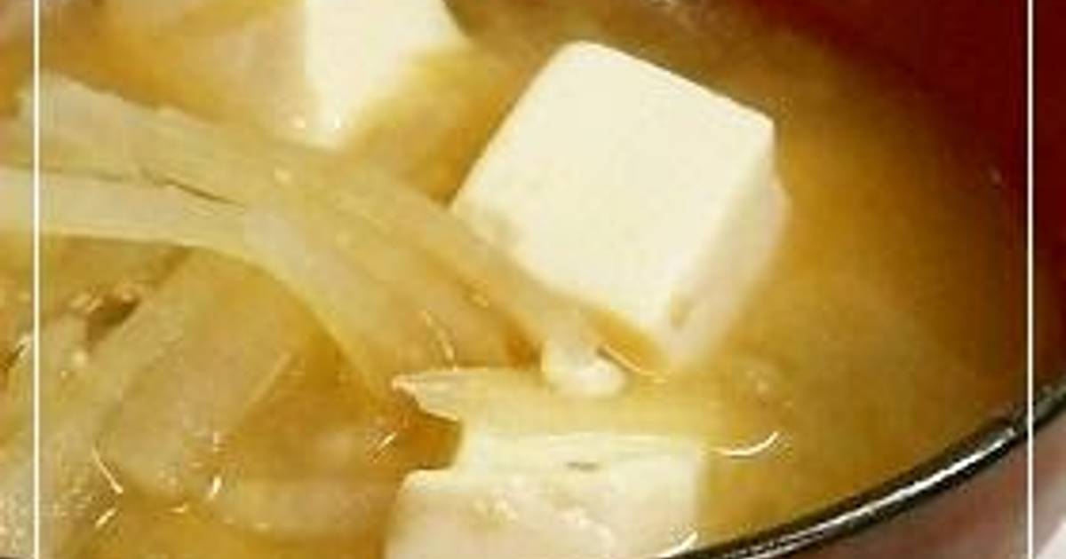 Julienned Daikon Radish & Silken Tofu Miso Soup Recipe by cookpad.japan