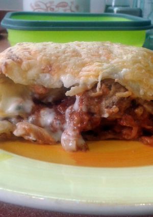 A picture of Meatballs lasagna.