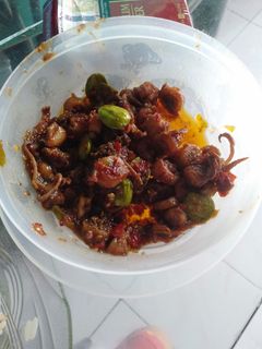 Foto resep Cumi asin pete pedas