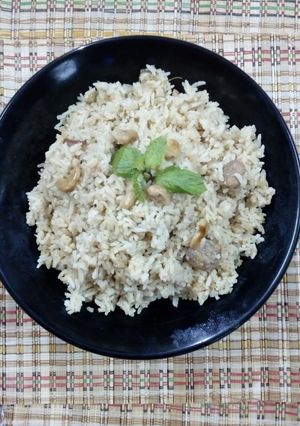 A picture of Coconut milk pulao.