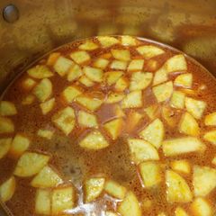 A picture of Moroccan Chicken and Butternut Squash Soup.