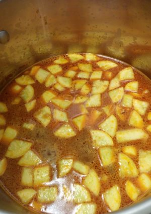 A picture of Moroccan Chicken and Butternut Squash Soup.