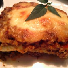 A picture of italian eggplant casserole.