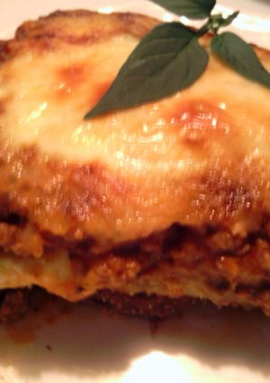 A picture of italian eggplant casserole.