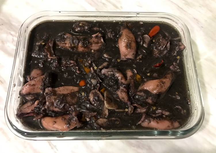 Resep Cumi tinta hitam pedas, Bikin Ngiler