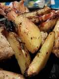 Pollo al chimi con papas rústicas a la plancha