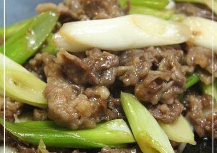 Simple Way to Make Award-winning Taiwanese Scallions and Beef Stir-fry