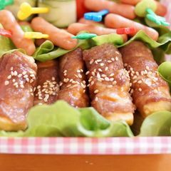 A picture of Great for Bento: Pork Rolls Wrapped in Fluffy White Hanpen Fishcakes.