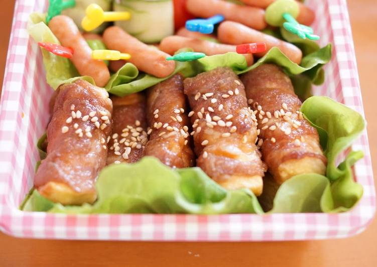 Recipe of Any-night-of-the-week Great for Bento: Pork Rolls Wrapped in Fluffy White Hanpen Fishcakes