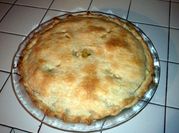 A picture of chicken pot pie with potatoes