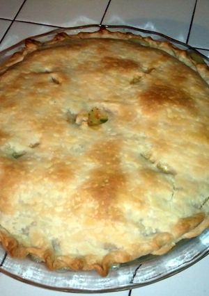 A picture of Quick & Easy Homemade chicken pot pie.