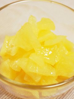 A picture of Apple Compote in a Silicone Steamer.