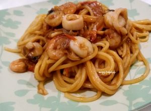 Foto resep Spaghetti Seafood Marinara