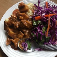 A picture of Castle light pork stew.
