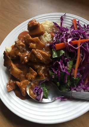 A picture of Castle light pork stew.