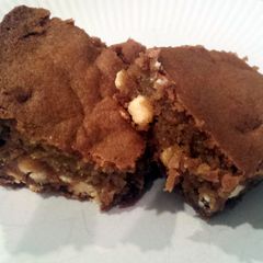 A picture of White chocolate blondies.
