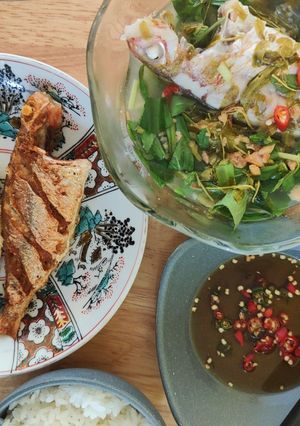 Hình của món Cá hồng 2 món.