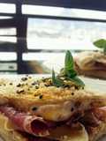 Parma and egg toast