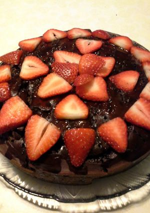A picture of Vegan Chocolate Rum Cake with Sticky Rum Glaze.