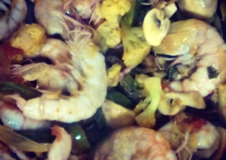 Easiest Way to Prawn &amp; mushroom curry