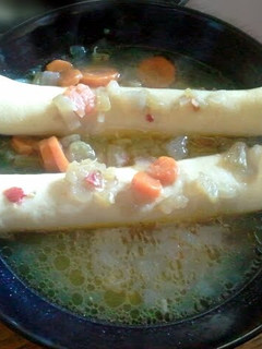 A picture of *Pancake* soup (savory crepes).